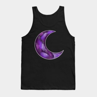 Galaxy Crescent Moon (Pink & Purple) Tank Top